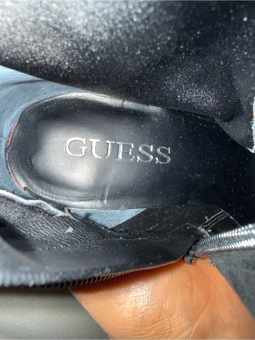 GUESS Black Over The Knee Boots Stiletto Pointed Toe Thigh High Size 6.5 EUC